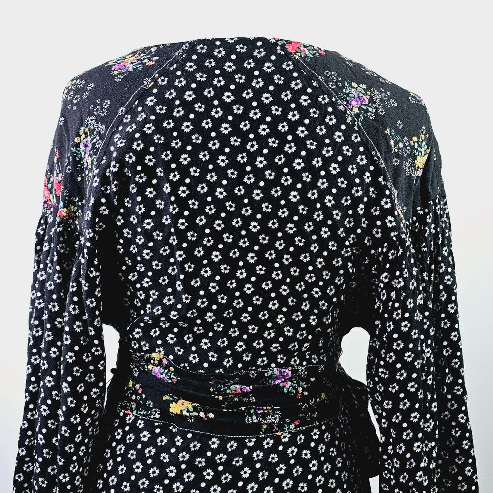 Free People Women's Floral Wonderland A-line Dress, Black, Sz S - Picture 6 of 13